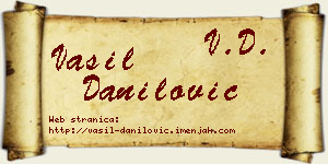Vasil Danilović vizit kartica